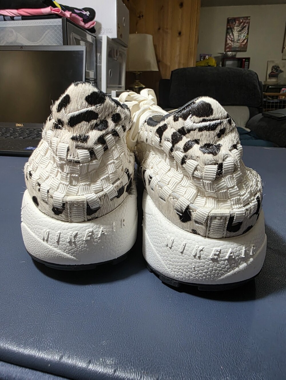 Nike Footscape Woven Slip-On Sneakers Cow Print Colorway Size 8.5w, New. - Picture 3 of 6
